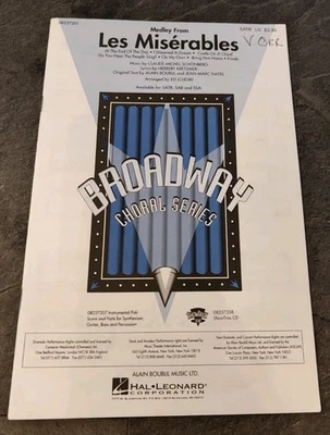 Medley From Les Miserables Shhet Music Hal Leonardo For SATB Voices and Piano - Image 1 of 2