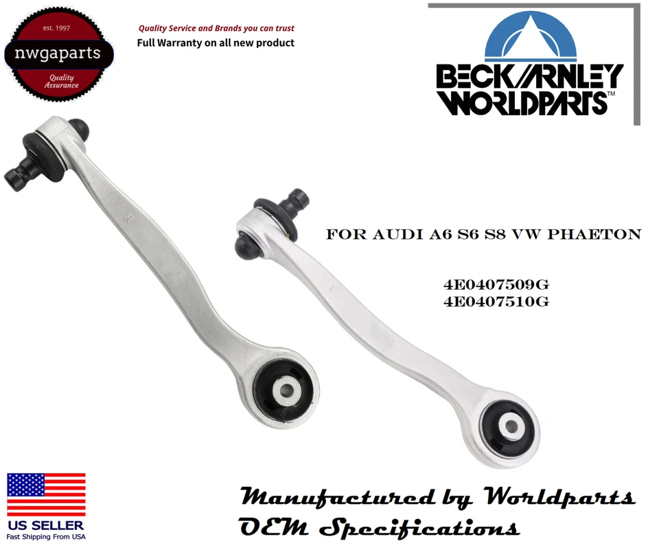 2x Brazo de control trasero con rótula para Audi A6 Quattro S6 S8 VW parte superior delantera Foto 1 de 4