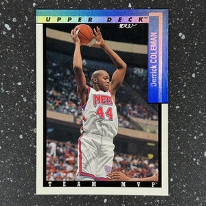 Derrick Coleman 1993-94 cubierta superior #TM17 equipo MVP insertar redes de Nueva Jersey - Imagen 1 de 2
