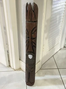 VTG Carved Wood Tiki Totem Door Bell Sculpture - Bild 1 von 8