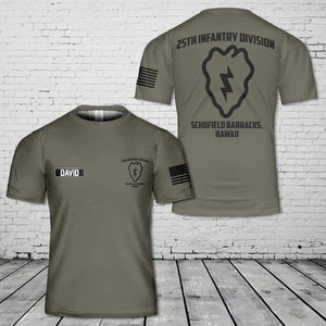 Custom Name US Army 25th Infantry Division AOP Shirt 3D T-Shirt Full Size S-5XL - Bild 1 von 2