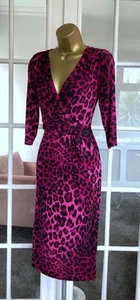 Women’s Dress Animal Print Wedding Cruise Size 12L Per Una M&S - Picture 1 of 15