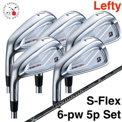 Bridgestone 242CB+ Lefty Iron Wedge 5p Set 6-pw S-Flex Diamana Thump iB70 Shaft - Image 1 of 4