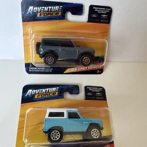 Maisto Die Cast Ford Bronco 1966 Ligth Blue / Bronco 2021 Blue Gray Lot Of 2 - Picture 1 of 9