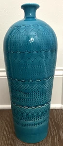 Vintage Aqua Türkis Blau Ceramiche Tadinate Vase Italien 15" Hoch - Bild 1 von 3
