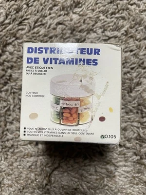 Vitamin Dispenser New Used In Box Holds Up To 6 Varieties - Image 1 of 2