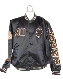 Giacca Lucky Brand stile Varsity 2XL ricamata con toppe nuova con etichetta listino $189 - Foto 1 di 18