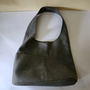 Bolso de Mano de Cuero Bolso Cartera Excelente Usado Delgado Gris Pesado Claro - Imagen 1 de 7