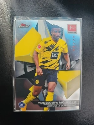 2020 Topps Finest Refractor Youssoufa Moukoko Borussia Dortmund #29 - Image 1 of 2