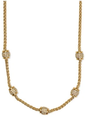 Брайтон меридиан маленький короткий золотой кристалл ожерелье с Ярлыками - Изображение 1 из 4