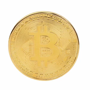 Bitcoin BTC Coin Münze Sammler Geschenk Münze Kunst Sammlung Gold Silber Kupfer - Picture 1 of 4