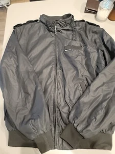 Members Only Herren Vintage Classic Iconic Racer Jacke Anthrazit Schwarz Größe XLT - Bild 1 von 10