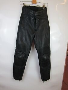 J&S Leathers Black Motorcycle Trousers UK Size 30" Padded No Armour