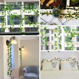 LED Green Maple Leaf Ivy Garland Fairy String Lights Christmas Party Garden Deco - Picture 1 of 14