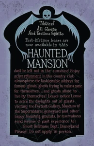 Disneyland Resort Haunted Mansion Sign Calling All Spirits Poster MATTE 13x19 - Picture 1 of 4
