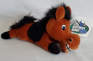 Borsa vintage Kentucky Derby 2000 SAMMY SPIRES souvenir cavallo peluche fagioli 8" con etichette - Foto 1 di 13