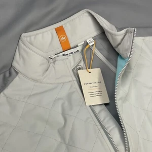 Peter Millar Crown Sport Men’s Fuse Elite Golf Vest Sz M Medium Gray - Picture 1 of 15