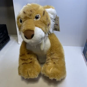 NWT Build-A-Bear Workshop Sabertooth Tiger II BAB Cat Plush Stuffed Animal - Picture 1 of 6