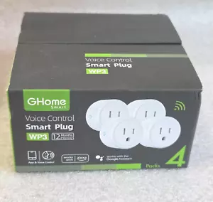 PACK de 4 Mini Enchufes Inteligentes Inteligentes, Enchufe de Toma WiFi Funciona con Alexa, Google - NUEVO - Imagen 1 de 5