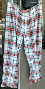 Mens sz XL Fleece Pajama Pants Lounge Plaid White Multi Wondershop NWOT 02 - Picture 1 of 5