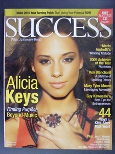 Alicia Keys Mario Andretti Mary Tyler Moore Success Magazine w/ CD January 2010 - Picture 1 of 2