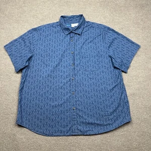 Old Navy Men's Shirt Size 2XL Blue Button Up Short Sleeve Collar Everyday Preppy - Picture 1 of 6