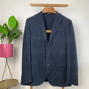 BOGLIOLI (40R) Dover Plaid Glen Check Unlined Sport Jacket Deconstructed Summer - Picture 1 of 18