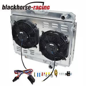 FOR 1967-1970 Ford Mustang/Mercury Cougar 24" W 3 Row Radiator+Shroud Fan 338 - Picture 1 of 13
