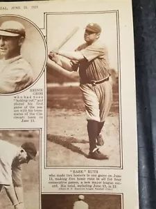 Mid-Week Pictorial June , 1921 Babe Ruth New MLB record 5 HR In 4 Games See Desc - Picture 1 of 7