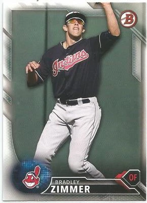Bradley Zimmer Cleveland Indians 2016 Bowman Draft Foto 1 de 2