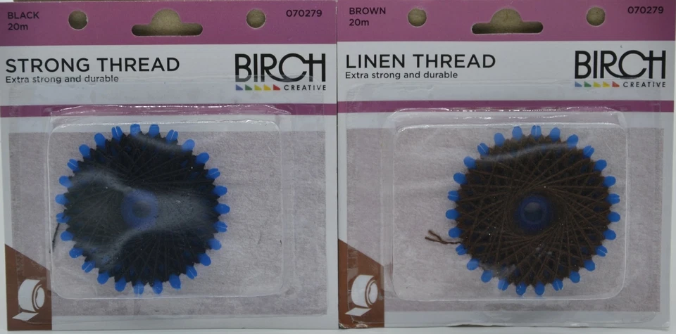 LINEN THREAD Extra Strong and Durable - Black or Brown - 20 Metres - Image 1 of 1