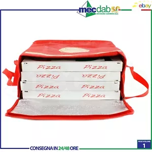 Borsa Termica Porta Pizza 33 Cm Per Asporto Cibo Box Contenitore Chiusura Zip - Foto 1 di 10