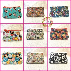 Womens Girls Kids Small Mini Wallet Card Coin Purse Zip Bag Cartoon Vinyl - NEW - Picture 1 of 137