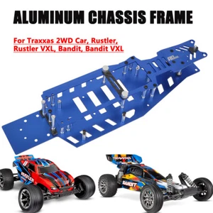 Aluminum Chassis Frame Kit for 1/10 Traxxas Bandit 2WD VXL Rustler XL-5 Upgrades - Picture 1 of 7