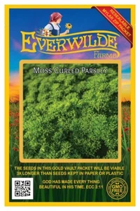 1000 Moss Curled Parsley Seeds - Everwilde Farms Mylar Seed Packet - Picture 1 of 3