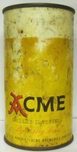 ACME GOLD LABEL LIGHT DRY BEER ss Flat Top CAN, San Francisco, CALIFORNIA 1956 - Bild 1 von 5