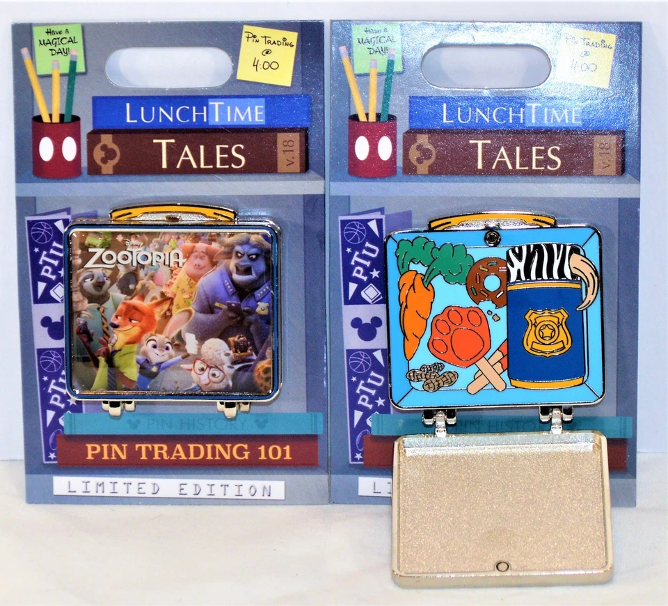 Disney 2018 Lunch Time Tales Zootopia Bisagras 3D Julio Prendedor del Mes LE 1500 NUEVO Foto 1 de 1