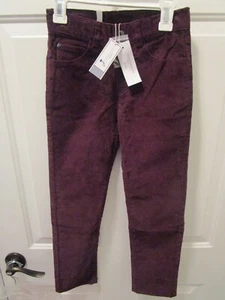 JACADI CORIANDRE BOY'S PLUM CORDUROY STRAIGHT LEG PANTS NEW - Picture 1 of 6