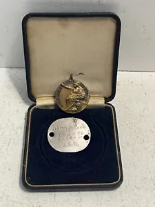 - US Forces 1917-18 Pendant And World War 1 Dog Tag With Fingerprint. Military - Picture 1 of 8