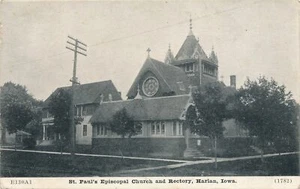 HARLAN IA - Iglesia Episcopal y Rectoría de San Pablo - 1910 - Imagen 1 de 2