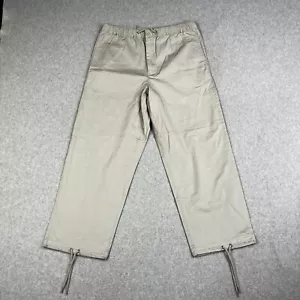 Pantalone Epsilon taglia 32 beige Capri coulisse sciolto Wham vita flessibile - Foto 1 di 10