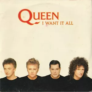 QUEEN 45: I WANT IT ALL/HANG ON IN THERE AUSSIE PARLOPHONE 2222 C=EX V=M & M '89 - Picture 1 of 4
