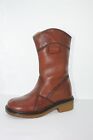 Kids girls boots size 32 baili brown leather true vintage 80's kids shoes