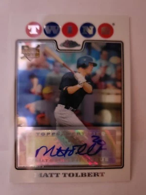 2008 TOPPS CHROME MATT TOLBERT ROOKIE AUTO  - Image 1 of 2