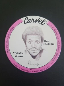 1975 CARVEL BASKETBALL DISC DEAN MEMINGER ATLANTA HAWKS NEUWERTIG ROSA - Bild 1 von 1