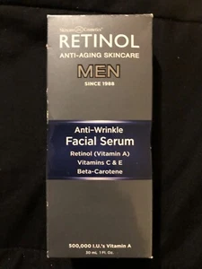 SKINCARE COSMETICS RETINOL MEN ANTI-WRINKLE FACIAL SERUM 1 fl. oz/30 ml - Picture 1 of 5