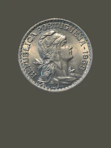 1959 Portugal  1 Escudo Coin - MS (Mint State) - Picture 1 of 2