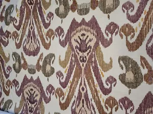 Nate Berkus Ikat Kopaki Pflaume Polsterstoff 58" x 54" & Schrott - Bild 1 von 5