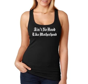 XtraFly Apparel Women's No Hood Like Motherhood Mother's Day Mom Mama Racerback - Picture 1 of 7