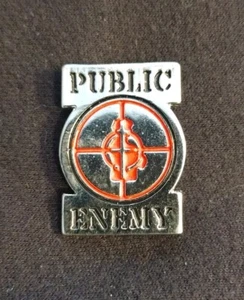 Public Enemy 1991 Metal Pin with a double clutch-back Vintage Jewelry - Picture 1 of 2